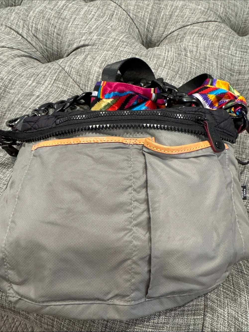 MZ Wallace Bag Mini Crosby Black Chain Quilted Crossbody EUC